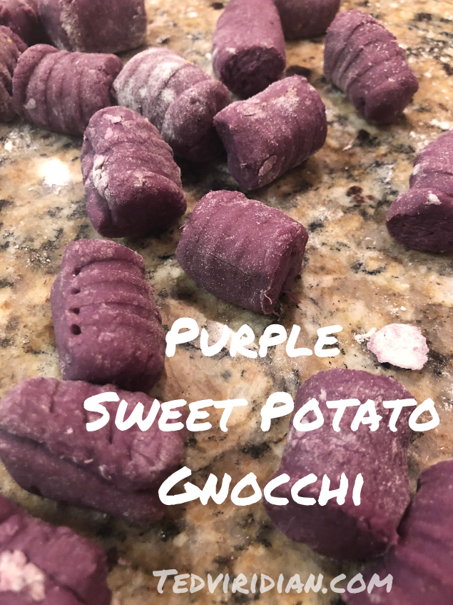 Purple sweet potato gnocchi